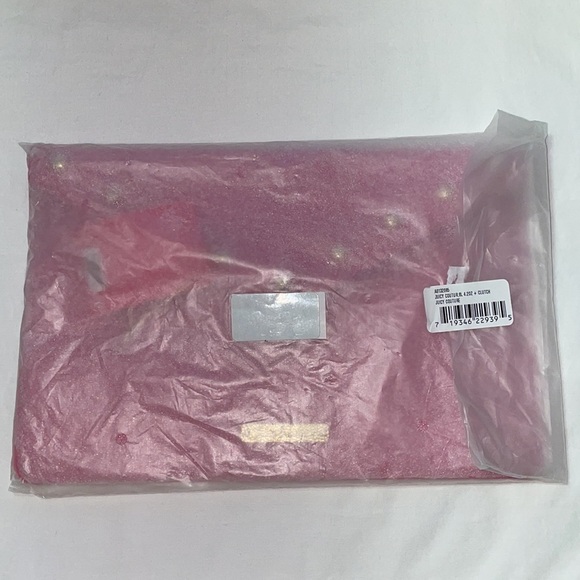 New Juicy Couture Pink with Gold Embellishments Clutch Handbag - Picture 6 of 12